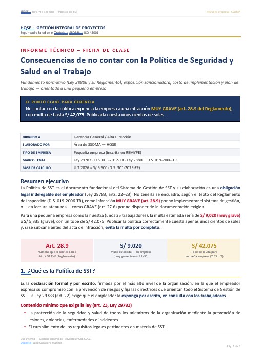Ficha de trabajo SSOMA